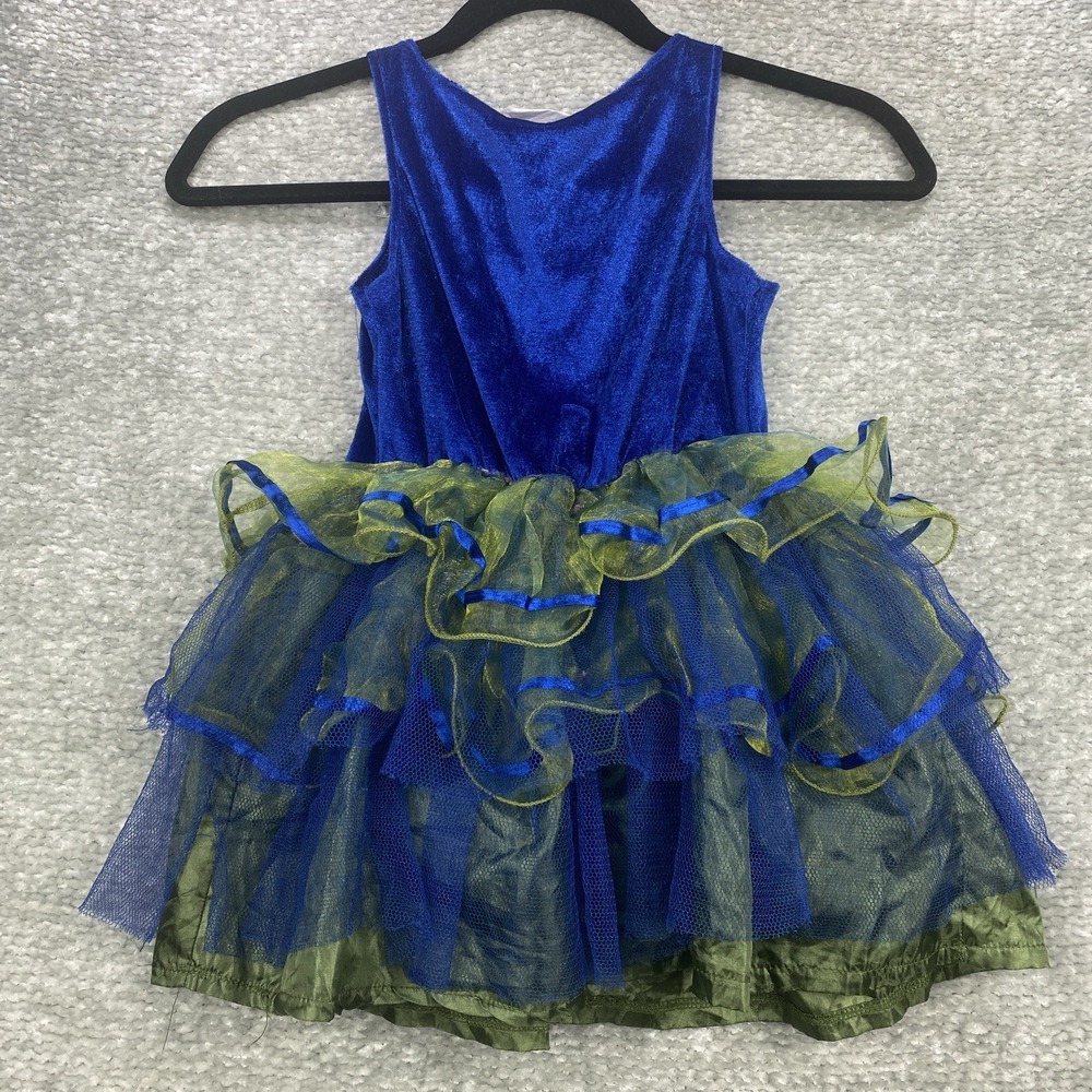 Girls Blue Green Princess Dress Size Small Dress Up Halloween Costume - Picture 11 of 12